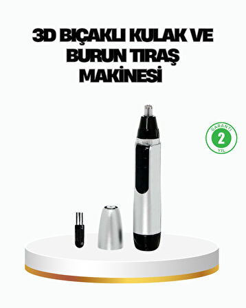3D Bıçaklı Burun ve Kulak Tıraş Makinesi Pil ile Çalışan Taşınabilir Model