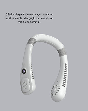 Taşınabilir Boyun Fanı Sessiz Çalışma ve USB Şarj Özellikli