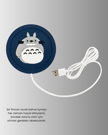 USB Isıtmalı Bardak Altlığı 60° Isı Koruma Silikon Isı Matı