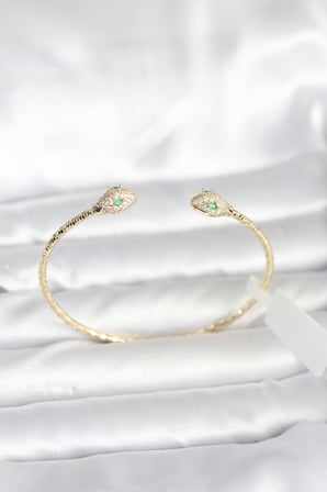 Pirinç Gold Renk Yılan Model Bileklik