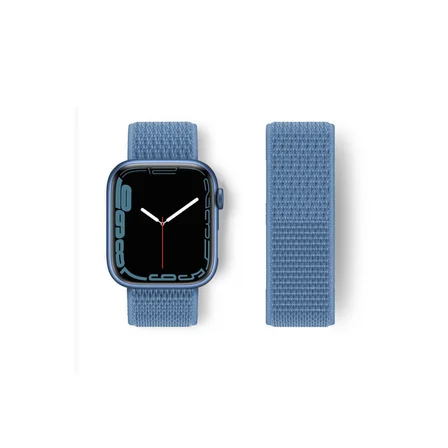 Watch 42mm Hasırlı Cırtcırtlı Kordon - Mavi