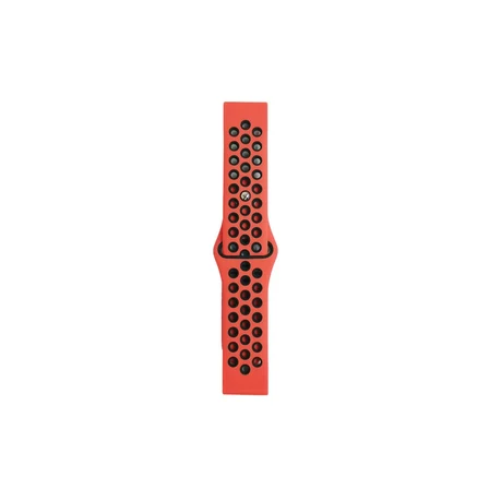 Watch 20mm Spor Delikli Kordon - Kırmızı-Siyah