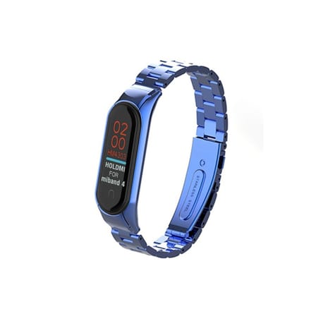Mi Band 4 Metal Baklalı Kordon - Mavi
