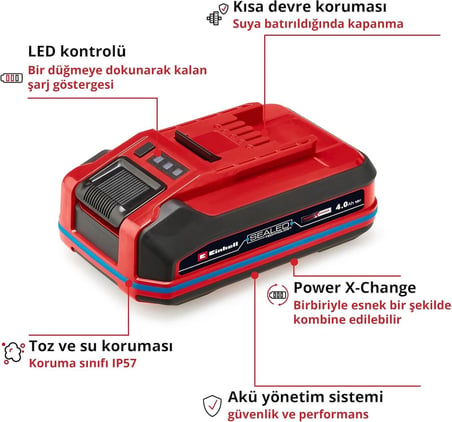 Mey İthalat®  Sealed Li-on Akü 18 Volt 4,0 Ah Plus