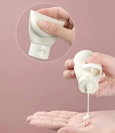 Mey İthalat® Seyahat Tipi Doldurulabilir Krem Şampuan Kutusu 3 lü Set