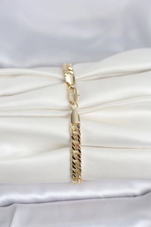 Mey İthalat® CM 14K Gold Renk Kalın Zincir Model Kadın Bileklik