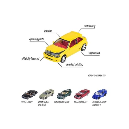 Mey İthalat® 8502100000 ''Premium Cars, 6-t.freewheel, die-cast, 1 opening pa(adet fiyatıdır)