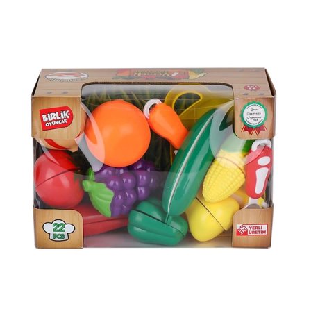 Mey İthalat® URT007-KUTU-2AB 22 PCS KESİLEBİLİEN SEBZE MEYVELER