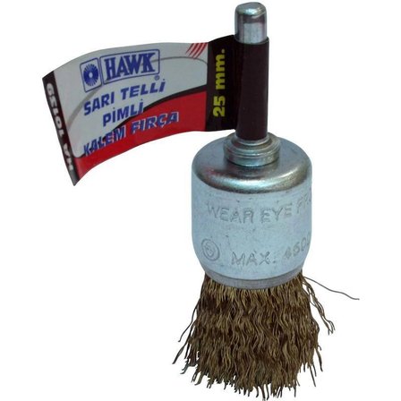 Mey İthalat® Hawk 10137 30 mm Sarı Telli Pimli Kalem Fırça