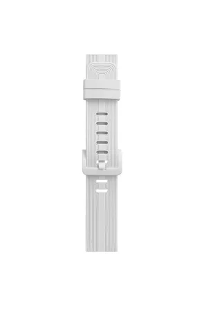 Mey İthalat®   Watch 38mm KR408 Çizgili Silikon Kordon - Beyaz