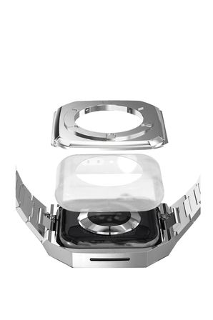 Mey İthalat®   Watch 44mm Metal Petek Kasalı Kordon - Siyah