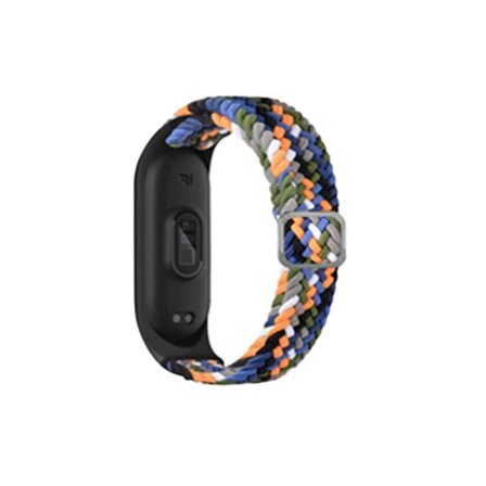 Mey İthalat®   Mi Band 6 Star Kordon - Gri-Turuncu