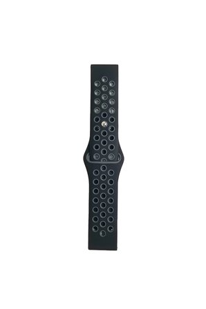 Mey İthalat®  Watch 20mm Spor Delikli Kordon - Siyah-Gri