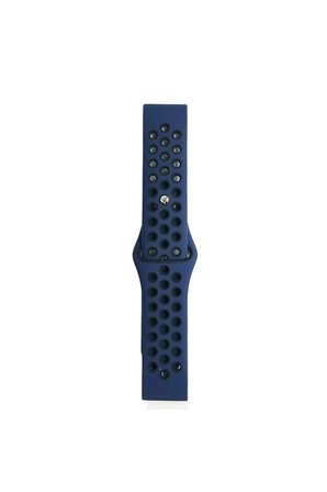Mey İthalat®  Watch 22mm Spor Delikli Kordon - Lacivert-Siyah