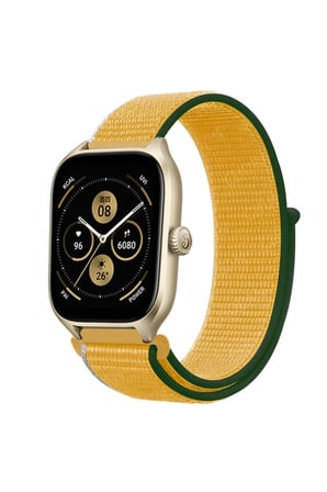 Mey İthalat®  Watch 22mm Hasırlı Cırtcırtlı Kordon - Sarı