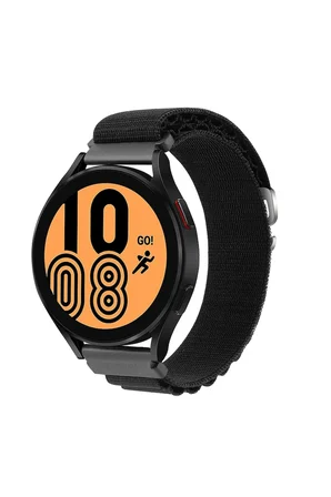 Mey İthalat®  Watch 20mm KR410 Kumaş Kordon - Siyah
