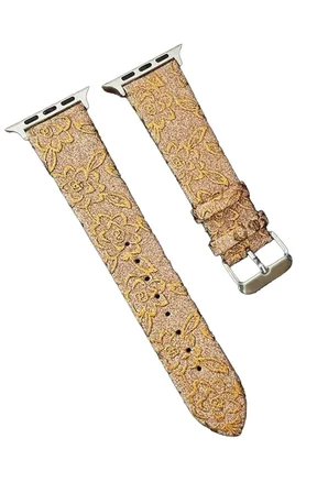 Mey İthalat®   Watch 42mm Creeper Desenli Kordon - Gold