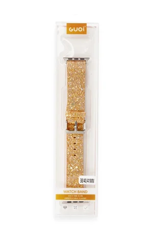 Mey İthalat®   Watch 42mm Starry Taşlı Kordon - Pudra