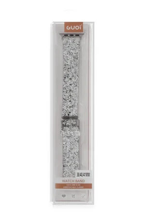 Mey İthalat®   Watch 38mm Starry Taşlı Kordon - Gümüş