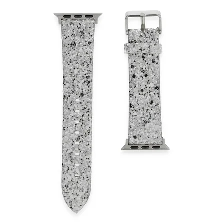 Mey İthalat®   Watch 38mm Starry Taşlı Kordon - Gümüş