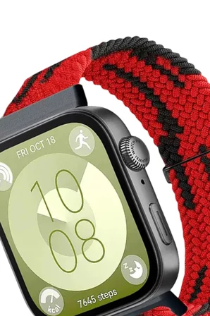 Mey İthalat®  Huawei Fit 4 Star Kordon - Kırmızı-Siyah