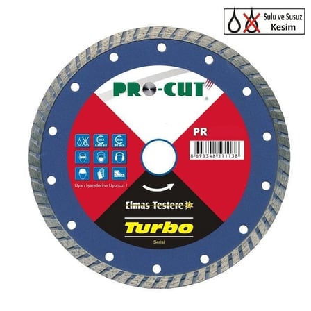 Mey İthalat® Procut AB 180 mm Turbo Kanallı Elmas Testere