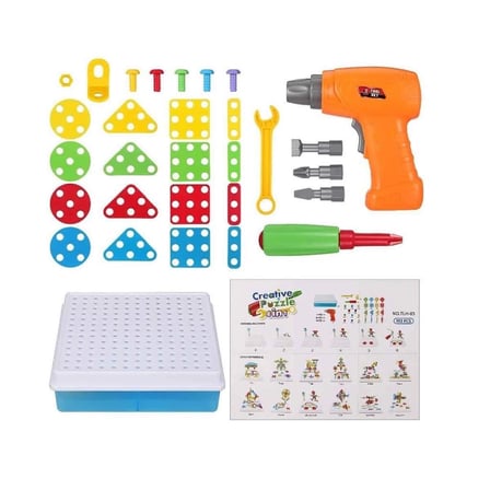 Mey İthalat® URT014-001 3D Eğitici Matkap Seti Hayvanlar