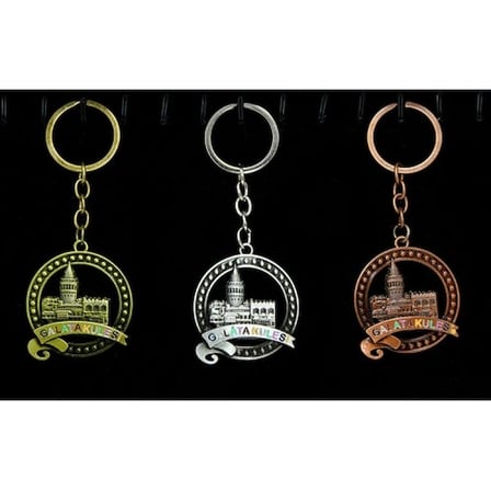 Mey İthalat® Metal Galata Kulesi Anahtarlık Model 3