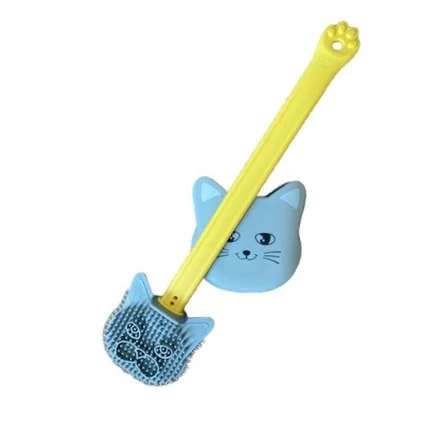 Mey İthalat® Kedi Tasarımlı Ergonomik Tuvalet Fırçası
