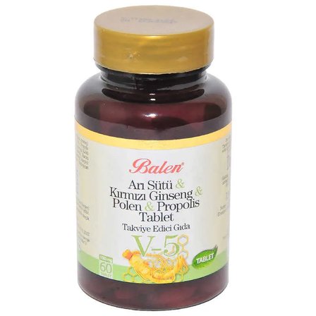 Arı Sütü &amp; Kırmızı Ginseng &amp; Polen &amp; Propolis 60 Tablet