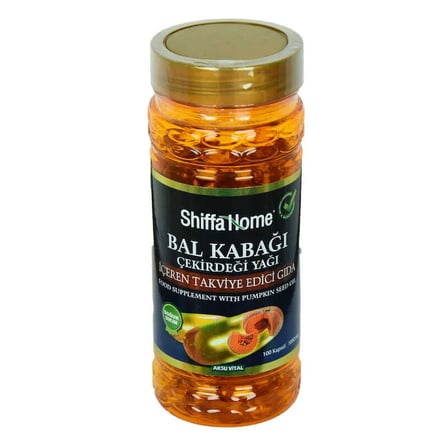 Shiffa Home Bal Kabağı Çekirdeği Yağı Soğuk Pres 1000 Mg x 100