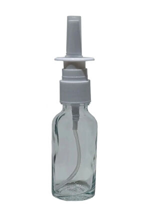 20 Ml Burun Sprey Başlıklı Şeffaf Boş Cam Şişe10 Adet