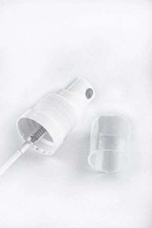 100 Ml Beyaz Parmak Sprey Kapaklı Şeffaf Cam Şişe 5 Adet
