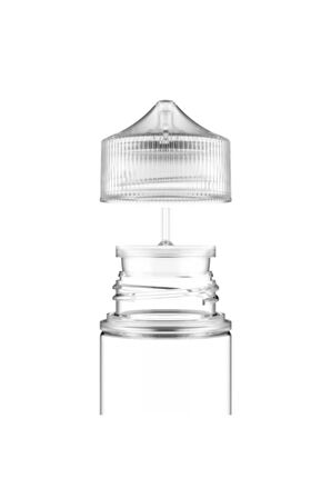 60 ml Gorilla - Pet Damlalık Şişe - Likit - Şeffaf - Şeffaf Kilit Kapaklı - Boş Şişe - 8 Adet