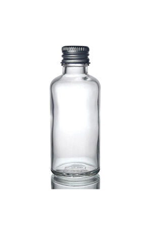 50 ml Metal Kapaklı Hediyelik Shot Şişesi 50 Cc Kolonya Koku Süs Küçük Cam Şişe 6 Adet