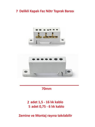 Meepo Faz Nötr Toprak Barası 7 Girişli 80 Amper Zemine ve Raya Montaj