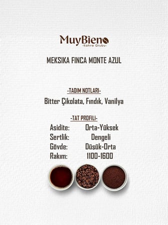 Meksika Finca Monte Azul 250 gr Öğütülmüş Filtre Kahve