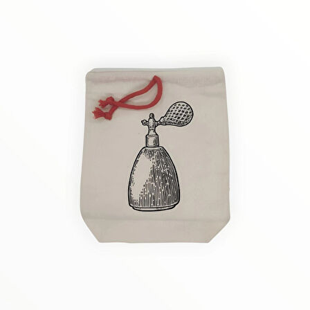 Parfüm Baskılı Ham Bez Kese Pamuk Çanta Bavul Düzenleyici Organizer Seyahat Kesesi