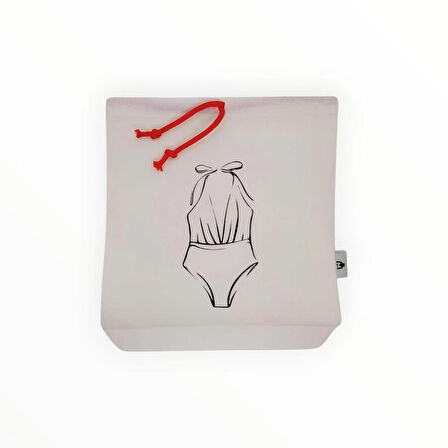 Bikini Mayo Baskılı Bez Kese Çanta Bavul Düzenleyici Seyahat Kesesi
