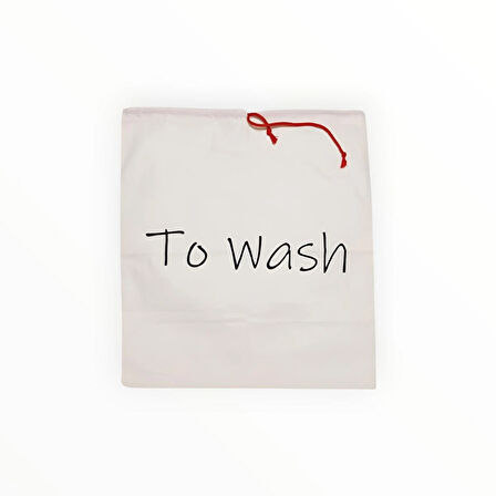 Baskılı Pamuk Kese Çok Amaçlı Kirli Çamaşır Bavul Düzenleyici Seyahat Kesesi 56x61 Cm