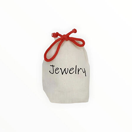 Aksesuar Takı Baskılı Ham Bez Kese Kadın Takı Çanta Bavul Düzenleyici Organizer Seyahat Kesesi