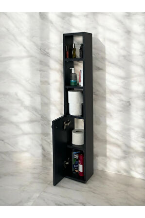 WC Klozet Rafı, Tuvalet Kağıtlığı, %100 MDF Banyo Düzenleyici Raf, Banyo Lavabo Dolabı, WC Kağıtlık