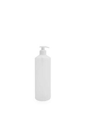 500ml - Sıvı Sabun Pompalı - Beyaz - Polietilen Şişe - 5 Adet