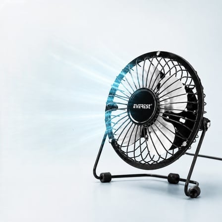 Özel Seri Küçük Boyutlu Hava Akımı Yazlık Siyah Ergonomik Masa Vantilatör Masaüstü Mini USB Fan