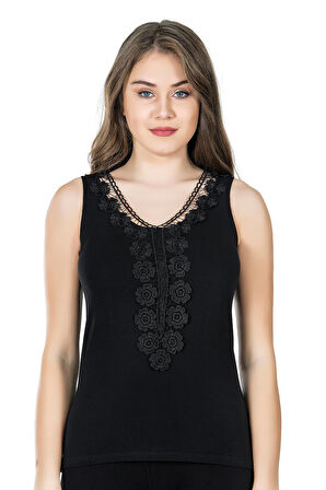 Güpürlü Sıfır Kol Kadın Atlet 155