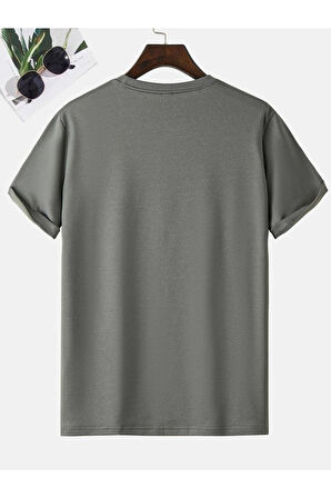 Araba Baskılı Unisex Füme Oversize T-shirt | L