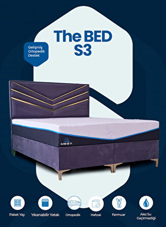 Meg'a The Bed S1 Torba Yaylı Yatak Fermuarlı Yıkanabilir Kılıflı Ortopedik Visco Yatak