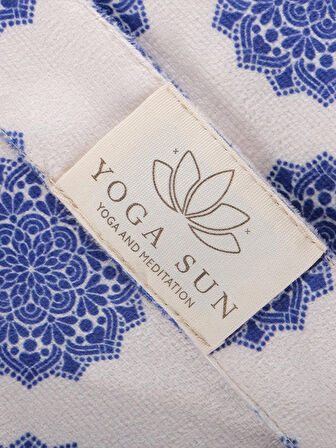 Sunyoga Zafu Meditasyon Minderi – Karabuğday Dolgulu, Rahat ve Destekleyici Yoga Minderi Mandala Desenli Mavi Beyaz