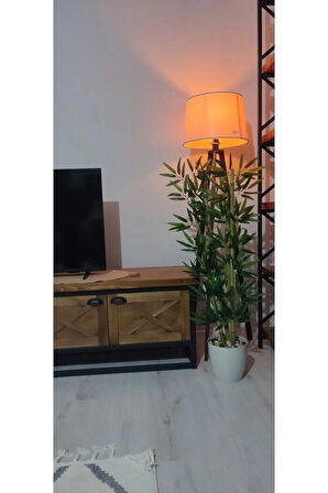 100 Cm Saksılı Bambu 3 Adet Çubuk Yapay Agaç Bambu Çubukları Bahçe Balkon Ev Dekorasyon Bitki Botanik Bahçesi