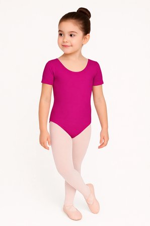 Kısa Kollu Full Lycra Coton Bale Mayosu-Çocuk